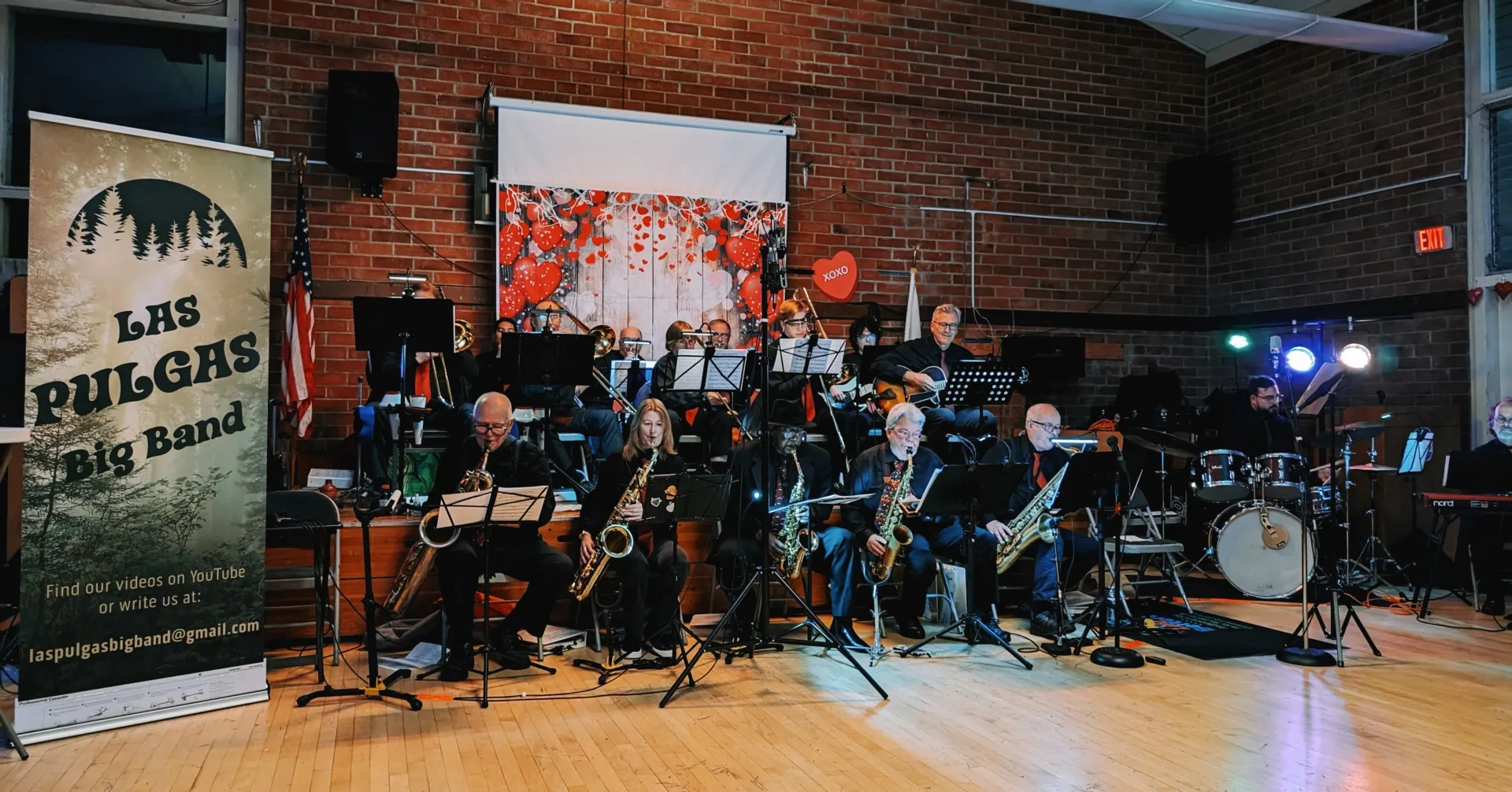 The members of Las Pulgas Big Band