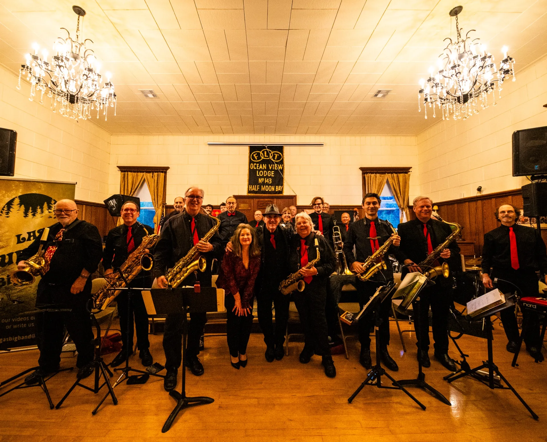 The members of Las Pulgas Big Band